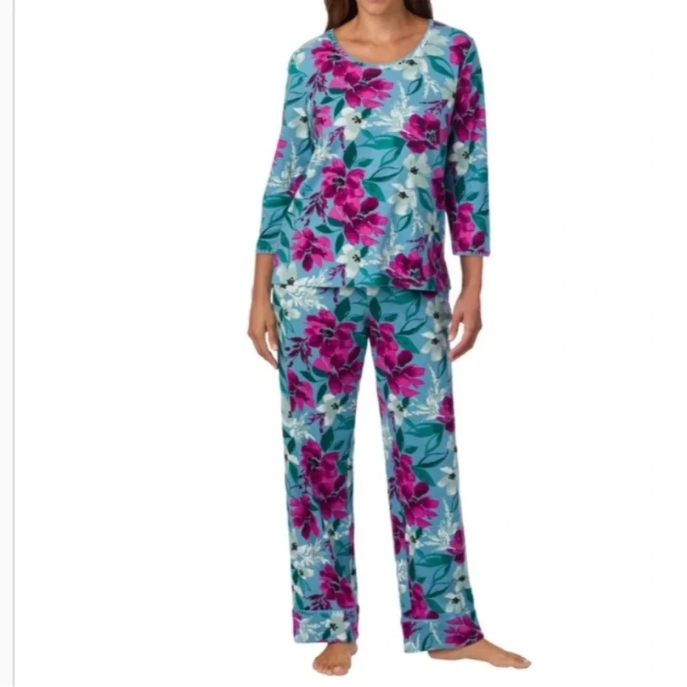 Carole Hochman Midnight Women's 2-Piece Cotton‎ PJ Set, New